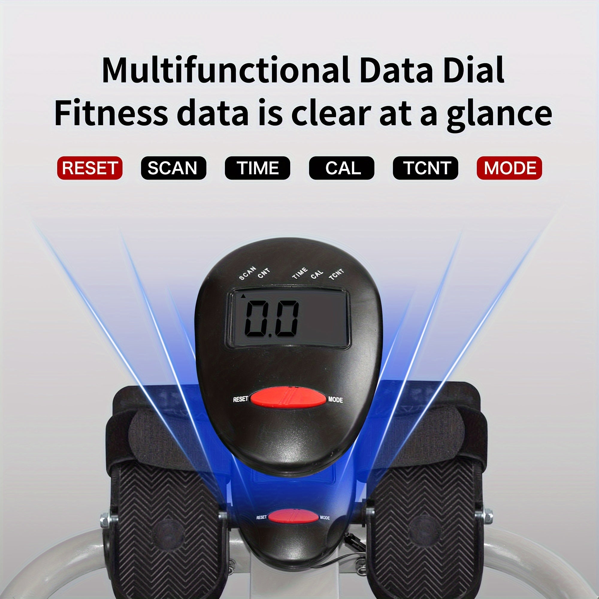 Foldable Rowing Machine with LCD Monitor - Fitness Trainer(Grey)